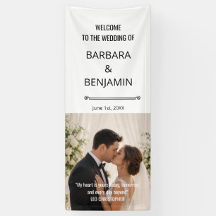 Banderoles Enseigne personnalisée de bienvenue de mariage de
