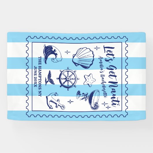 Banderoles Enterrement de vie de jeune fille à la plage Allon (Horizontal)