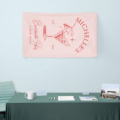 Banderoles Enterrement de vie de jeune fille Cocktail Rétro (Salon professionnel)