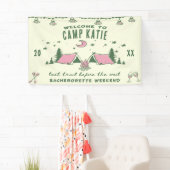 Banderoles Enterrement de vie de jeune fille en camping (En situation)