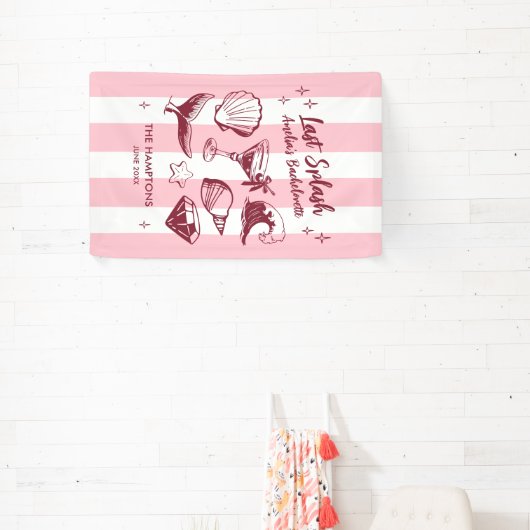 Banderoles Enterrement de vie de jeune fille plage Dernière é (Insitu)