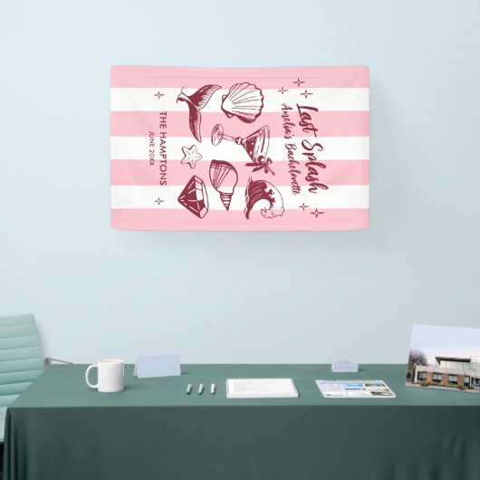 Banderoles Enterrement de vie de jeune fille plage Dernière é (Salon professionnel)