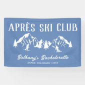 Banderoles Enterrement de vie de jeune fille Ski moderne (Horizontal)