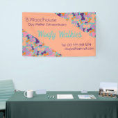 Banderoles Entreprise de conception d'os pour chien orange (Salon professionnel)