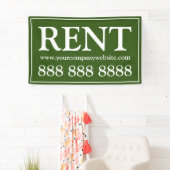 Banderoles Entreprise de location verte moderne (En situation)