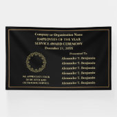 Banderoles Entreprise Gold Black Employés Awards (Horizontal)