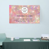 Banderoles Entreprise moderne Feminine Blush Rose Custom Logo (Salon professionnel)