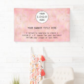 Banderoles Entreprise moderne Feminine Blush Rose Custom Logo (En situation)