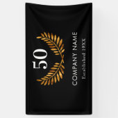 Banderoles Entreprise nom établi or noir (Vertical)