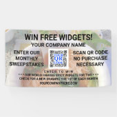 Banderoles Entreprise QR Code lumière photo personnalisée Pro (Horizontal)