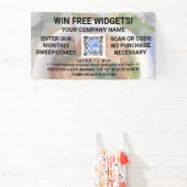 Banderoles Entreprise QR Code lumière photo personnalisée Pro (Insitu)