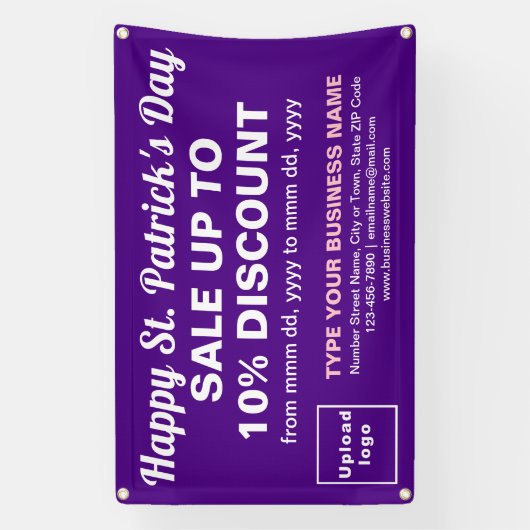 Banderoles Entreprise Saint Patrick Vente sur un rectangle po (Verticale)