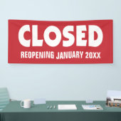 Banderoles Entreprise Signal fermé avec réouverture ou autres (Salon professionnel)