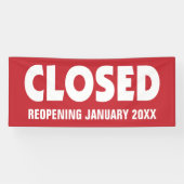 Banderoles Entreprise Signal fermé avec réouverture ou autres (Horizontal)