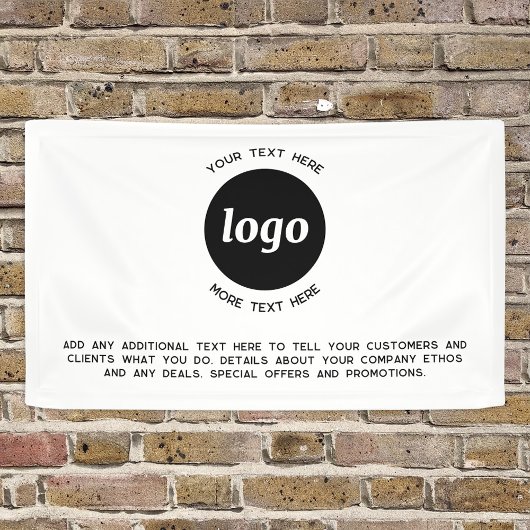 Banderoles Entreprise simple logo et texte