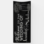 Banderoles Épouser le pot bienvenu de tableau et de maçon (Vertical)