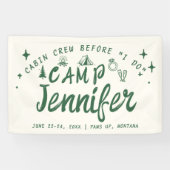 Banderoles Équipe de cabine de Bachelorette Camp I Do dessiné (Horizontal)