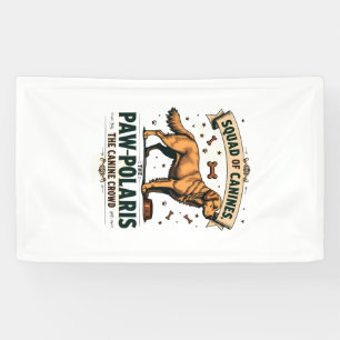 Banderoles Équipe de Canidés Graphique Vintage de Chien avec