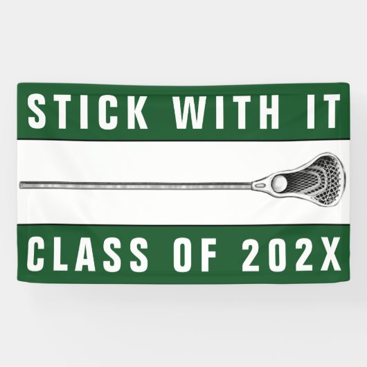 Banderoles Équipe de crosse Green 2025 (Horizontal)