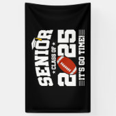 Banderoles Équipe de football Classe de 2025 Graduation Senio (Vertical)