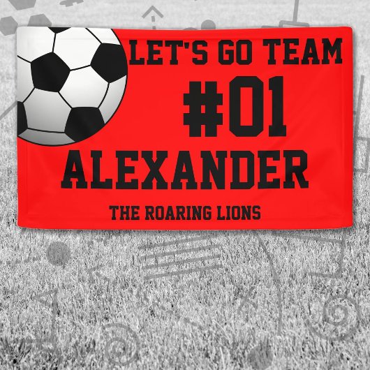 Banderoles Équipe de football noir rouge