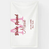 Banderoles Équipe de mariée ajoutez nom monogramme demoiselle (Vertical)
