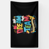 Banderoles Équipe de rêve Enseignants de jardin d'enfants Ret (Vertical)