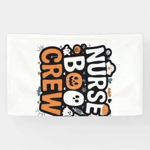 Banderoles Équipe Nurse Boo Halloween Héros de la santé Effra