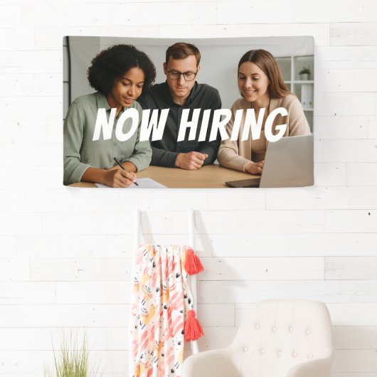 Banderoles Equipe personnalisable Travaillant Ensemble Embauc (En situation)