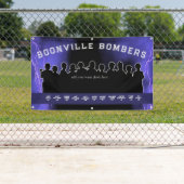 Banderoles Équipe sportive de baseball violet Dugout Banner (En situation)