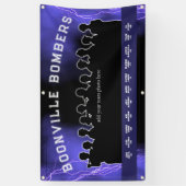 Banderoles Équipe sportive de baseball violet Dugout Banner (Vertical)