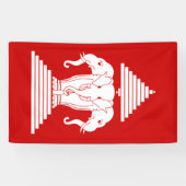 Banderoles Erawan trois a dirigé le Laotien (Horizontal)