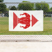 Banderoles Erawan: Trois éléphants en tête Lao / Drapeau Laos (En situation)