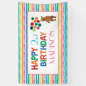 Banderoles Eric Carle | Anniversaire de Beary Rainbow (Vertical)
