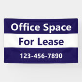 Banderoles Espace bureau pour location Bleu foncé et blanc (Horizontal)