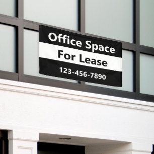 Banderoles Espace bureau pour location Noir et Blanc