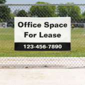 Banderoles Espace bureau pour location Numéro de téléphone pr (En situation)