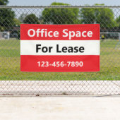 Banderoles Espace bureau pour location Rouge clair Noir et bl (En situation)