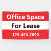 Banderoles Espace bureau pour location Rouge clair Noir et bl (Horizontal)