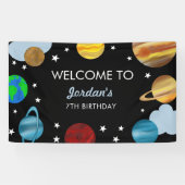 Banderoles Espace Extérieur Planètes Anniversaire Galaxy Bann (Horizontal)