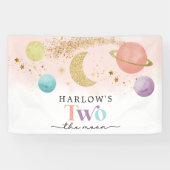 Banderoles Espace extra-atmosphérique Deux lune 2e anniversai (Horizontal)