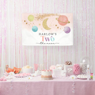 Banderoles Espace extra-atmosphérique Deux lune 2e anniversai