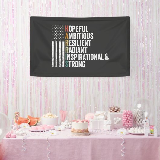 Banderoles Espérance Ambitieux résilient Radiant Harris Walz (Fête)