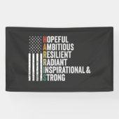 Banderoles Espérance Ambitieux résilient Radiant Harris Walz (Horizontal)