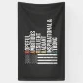 Banderoles Espérance Ambitieux résilient Radiant Harris Walz (Vertical)