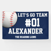 Banderoles Esprit de l'équipe de baseball blanc de la Marine (Horizontal)