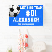 Banderoles Esprit de l'équipe de football blanc bleu (En situation)