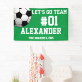 Banderoles Esprit de l'équipe de football blanc vert (En situation)