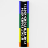 Banderoles Esprit fermé Bouches fermées Gay pride (Vertical)