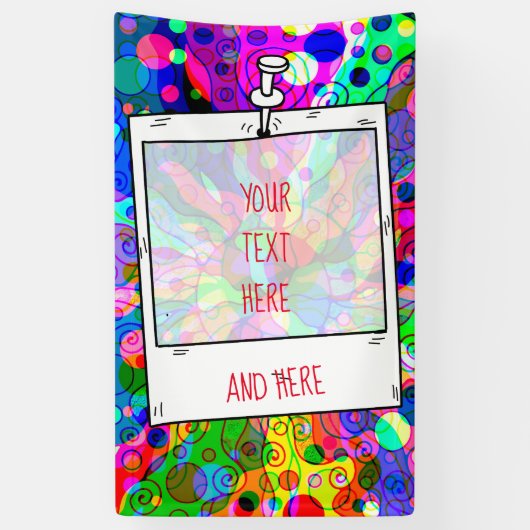 Banderoles Esquisse Imaginaire Art - Neon Abstrait Maj 1 (Vertical)